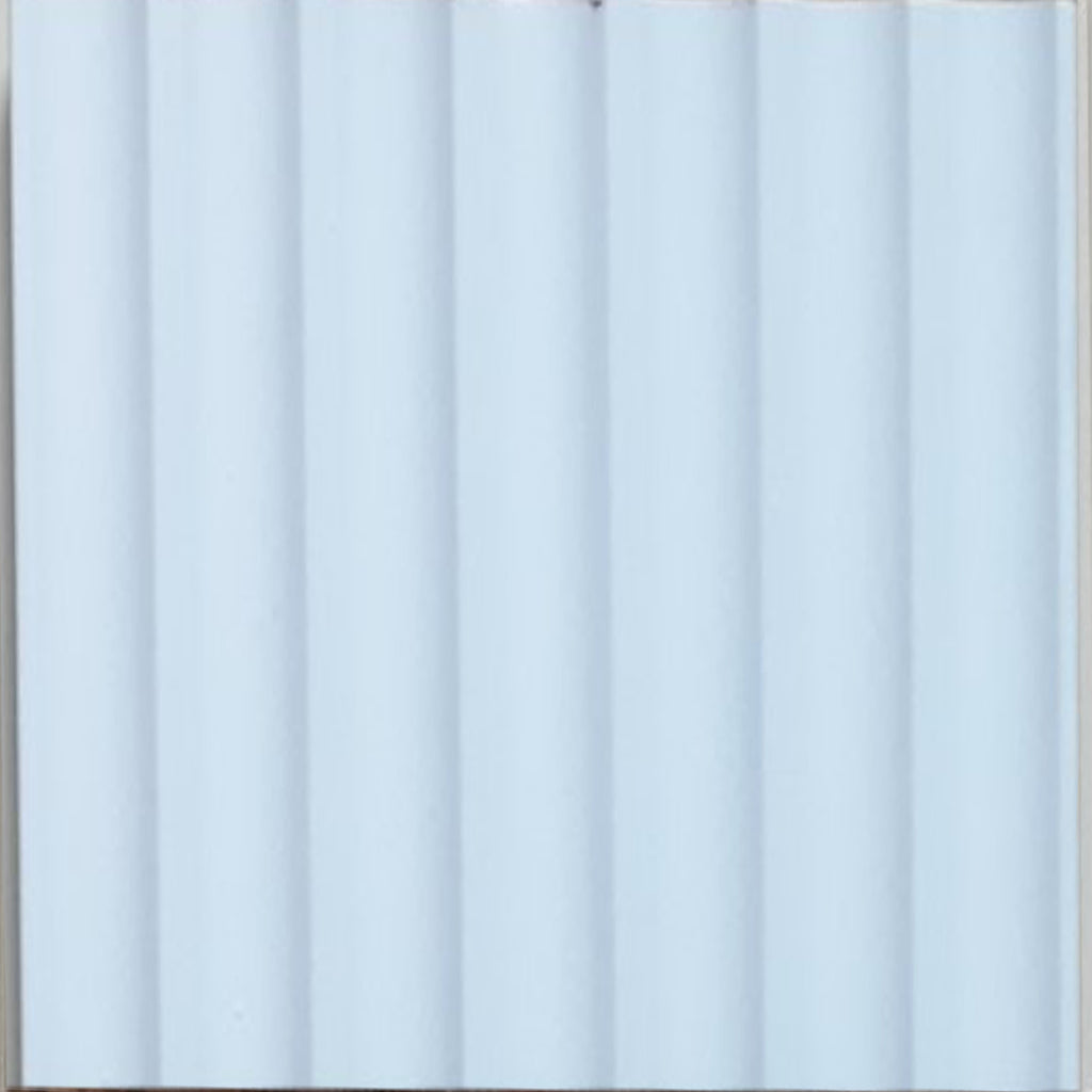 Cool White Curved Fluted Wall