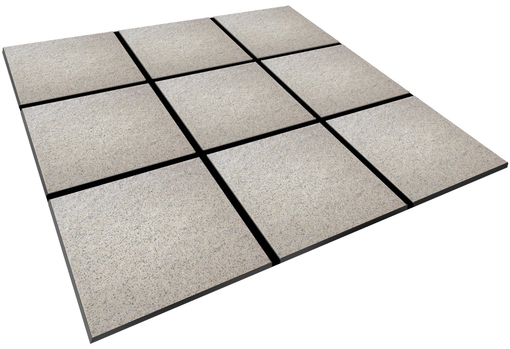 20x20 cm Plaza Paving Tiles Salt & Pepper Light Rock